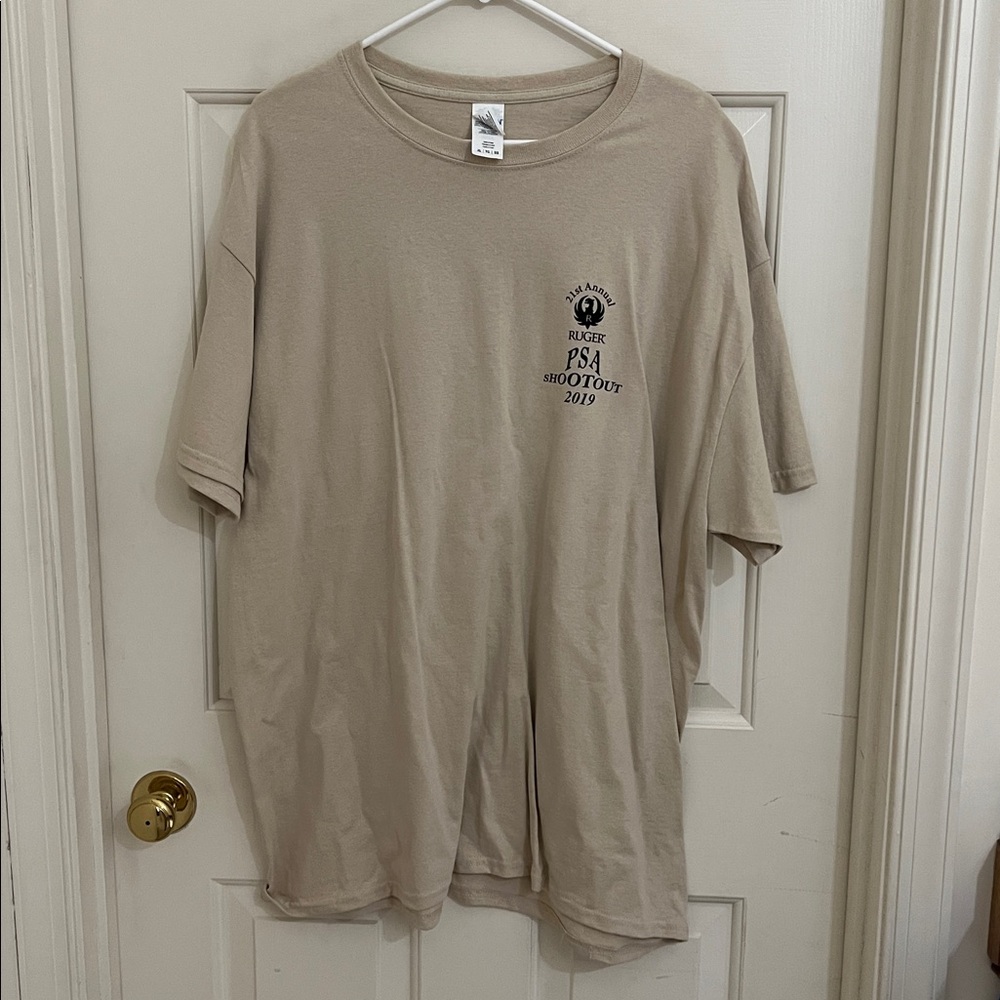 Gildan Ultra Cotton Tan 2019 PSA Shootout T-shirt Size XL
